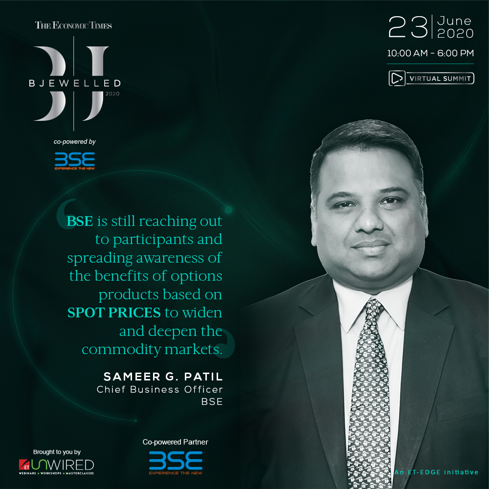 ET_Edge's tweet photo. #ETUnWired | Witness Sameer Patil, Chief Business Officer, @BSEIndia at #ETBjewelled, delivering keynote address virtually at  India’s pioneering virtual confex where local and global leaders come together in a never-before manner. Click here to know more: https://t.co/am840KpIF9 https://t.co/q6UJFeIGWV