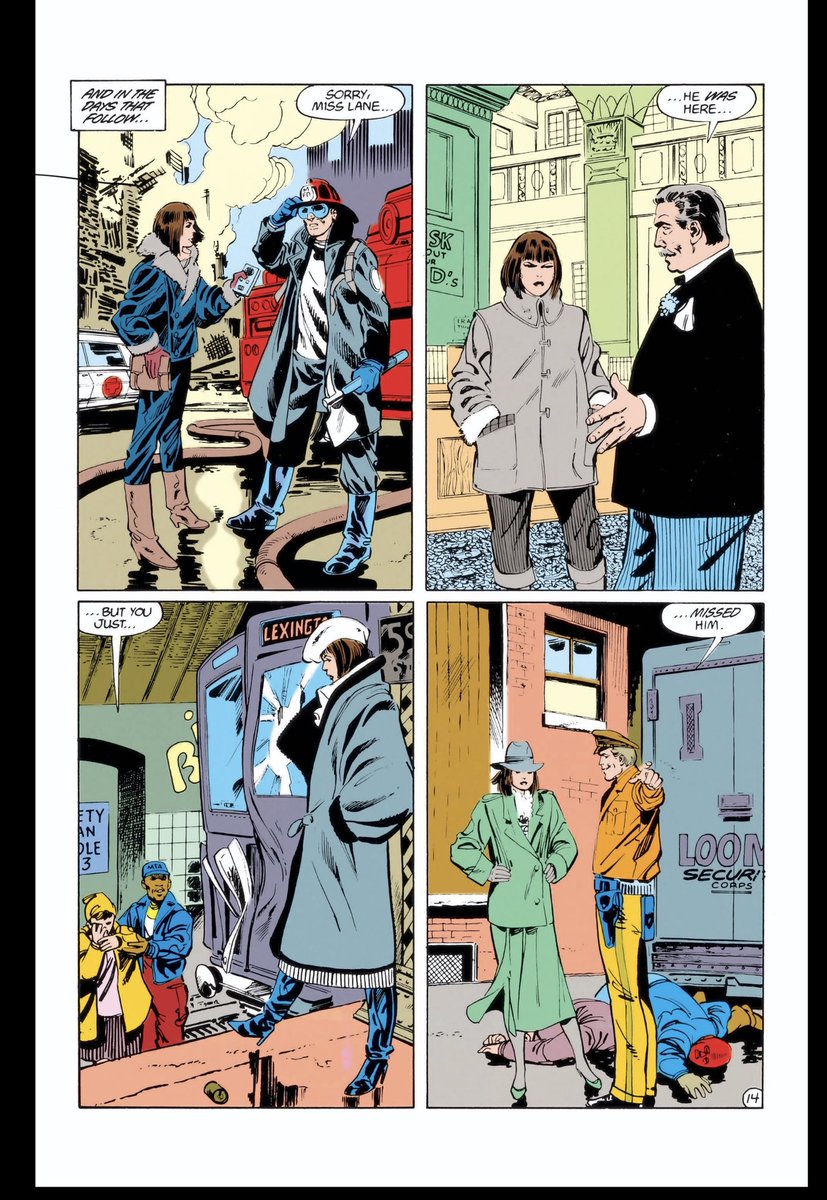 Let us pause for an appreciation of John Byrne’s fabulous fashions for Lois Lane in the 1980s. I honestly love all of this. Curious what  @bettyfelon and others think.