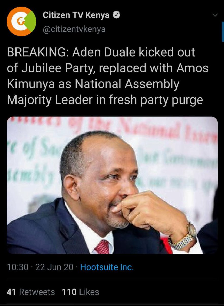 The more things change, the more they remain the same.
"Kimunya must come"