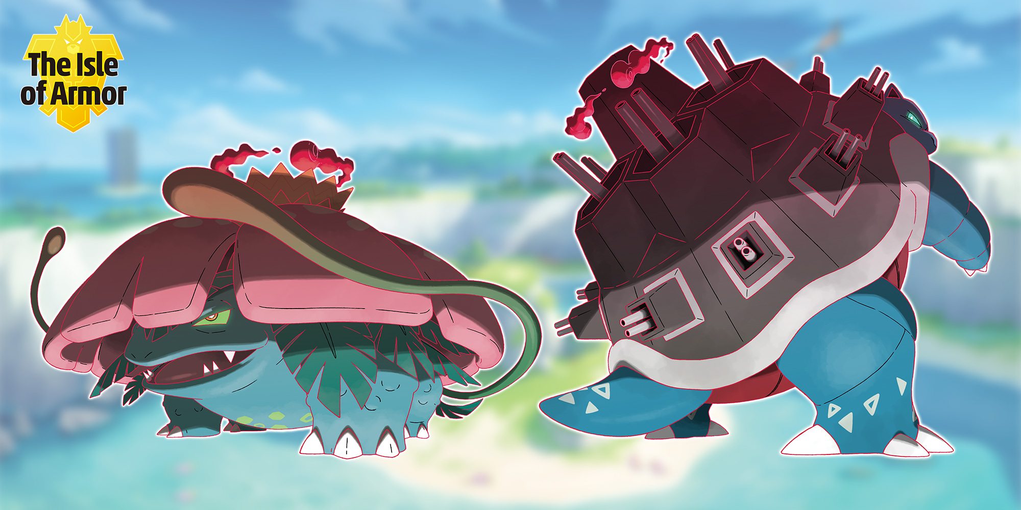 Pokemon Sword/Shield Isle of Armor Gigamax Blastoise, Venusaur