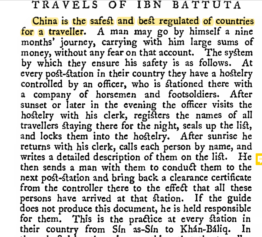  #China visit by IBN contd.Musl!ms normally stayed in separate dwellings or quarters.  #chinese use to sell their Son and Daughters as  #slave without any disgrace.  #slavery 14/n