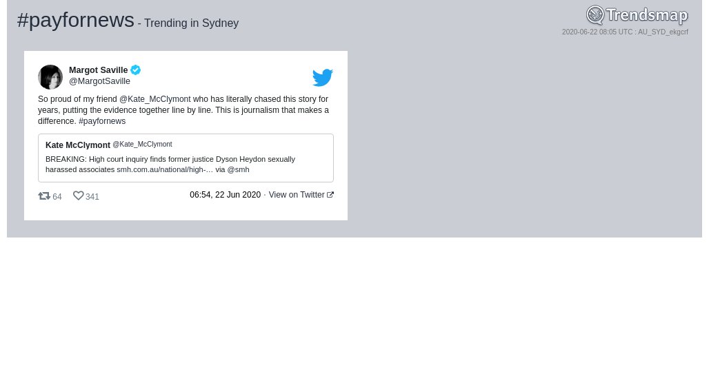 Trendsmap Sydney tweet media