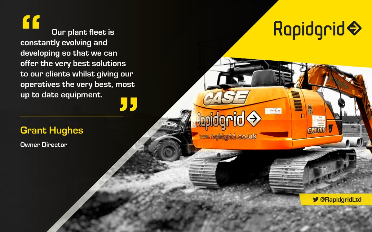 Rapidgrid (@rapidgridltd) on Twitter photo “Our plant fleet is constantly evolving and developing so that we can offer the very best solutions to our clients”
- Grant Hughes, MD
<a href="/GrantHughsey/">Grant Hughes</a> “Our plant fleet is constantly evolving and developing so that we can offer the very best solutions to our clients”
- Grant Hughes, MD
<a href="/GrantHughsey/">Grant Hughes</a>