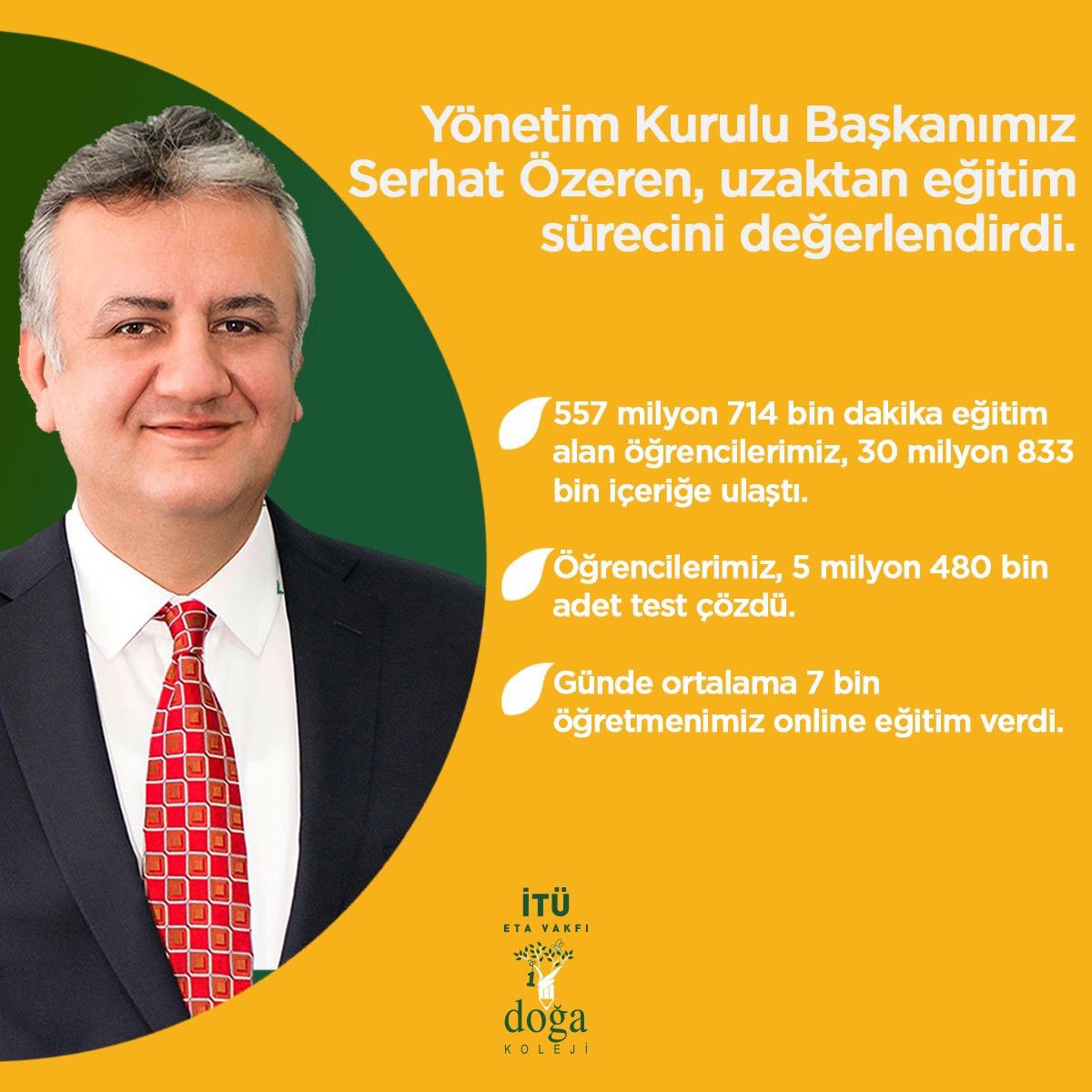 Yönetim Kurulu Başkanımız @serozeren, pandemi sürecinde Doğa’m Evimde farkıyla uzaktan eğitim sürecini değerlendirdi. dogakoleji.k12.tr/haberetkinlik/…