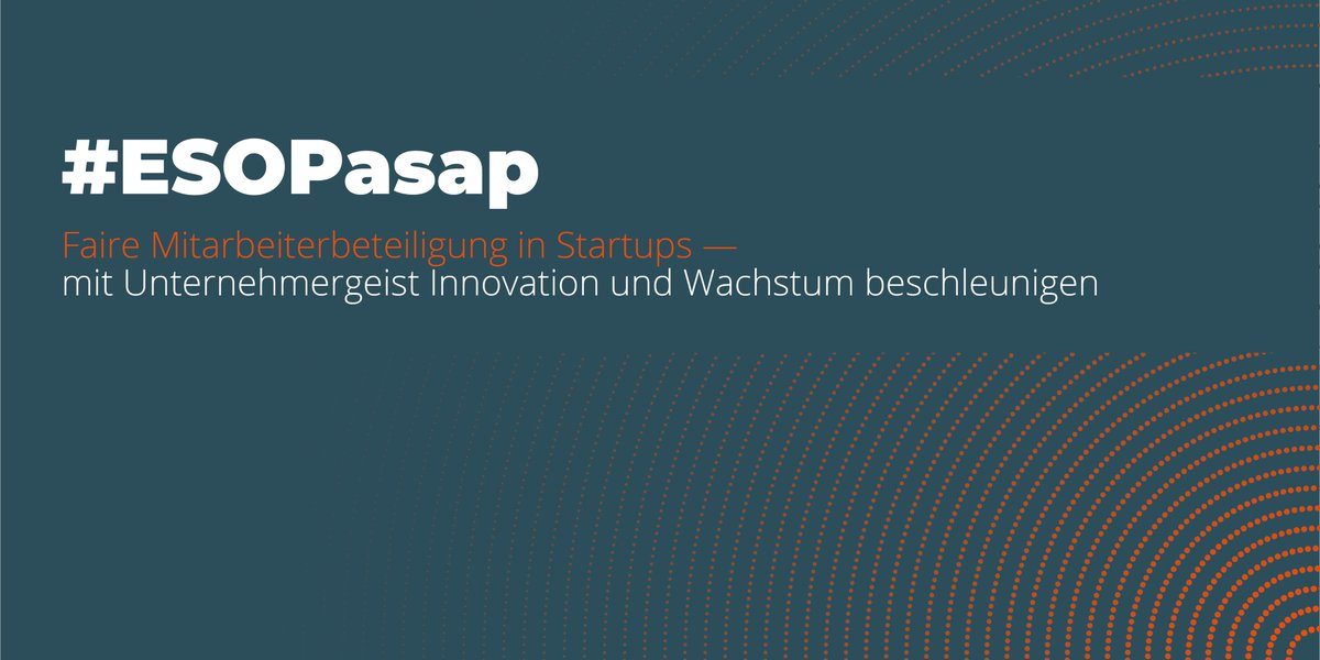 StartupVerband's tweet photo. Wie kann Deutschland durch Mitarbeiterbeteiligung zu einem der attraktivsten Ökosysteme für Talente und Innovationen werden? Zusammen mit @IEdotF, @BCG_Germany @BCGDV und Hengeler Mueller geben wir Antworten in unserer #ESOPasap Studie. Infos und Download: https://t.co/AIwIXjOCFz https://t.co/JXRb5vpMb2