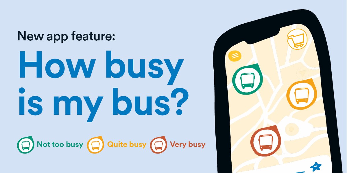 StagecoachSouth's tweet photo. We have added the #BusyBus feature on our App to help you use our services with ease while still following current social distancing guidance. You can see how busy your bus is likely to be using a simple colour code – green, amber or dark amber 

Details > https://t.co/yzAR2i3FDj https://t.co/fs4V2MtLuA
