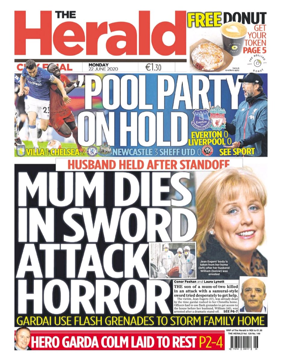 DublinIndo's tweet image. In today's Herald: The son of a mother-of-two killed in a violent attack with a samurai-syle sword tried desperately to get her help.