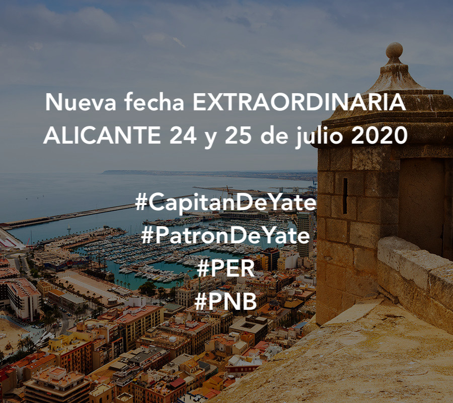Nueva fecha EXTRAORDINARIA para los exámenes de náutica de recreo en la C.Valenciana.
Los exámenes serán los días 24 y 25 de Julio en Alicante. Plazo de matrícula del 25 al 30 de Junio. Máximo 600 aspirantes.
Puedes consultar la resolución oficial info en: bit.ly/2CxBaVn