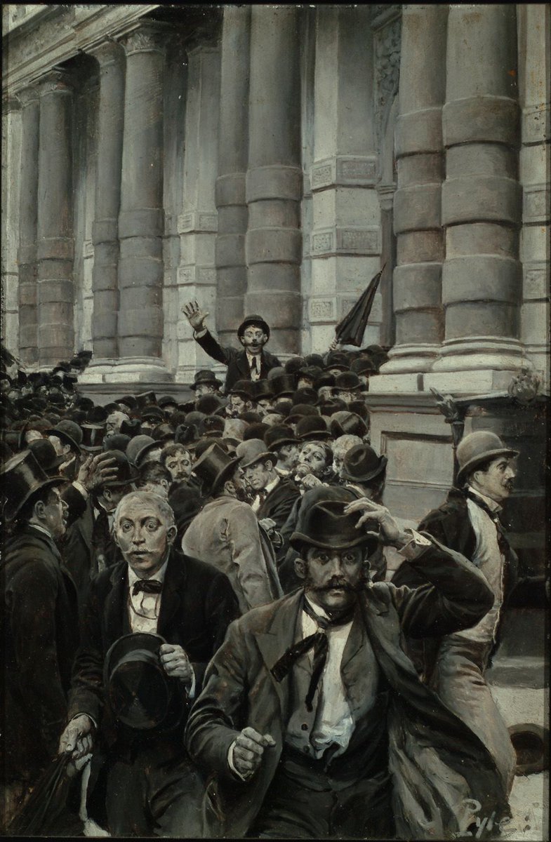 Howard Pyle. 'The Rush from the New York Stock Exchange on September 18'