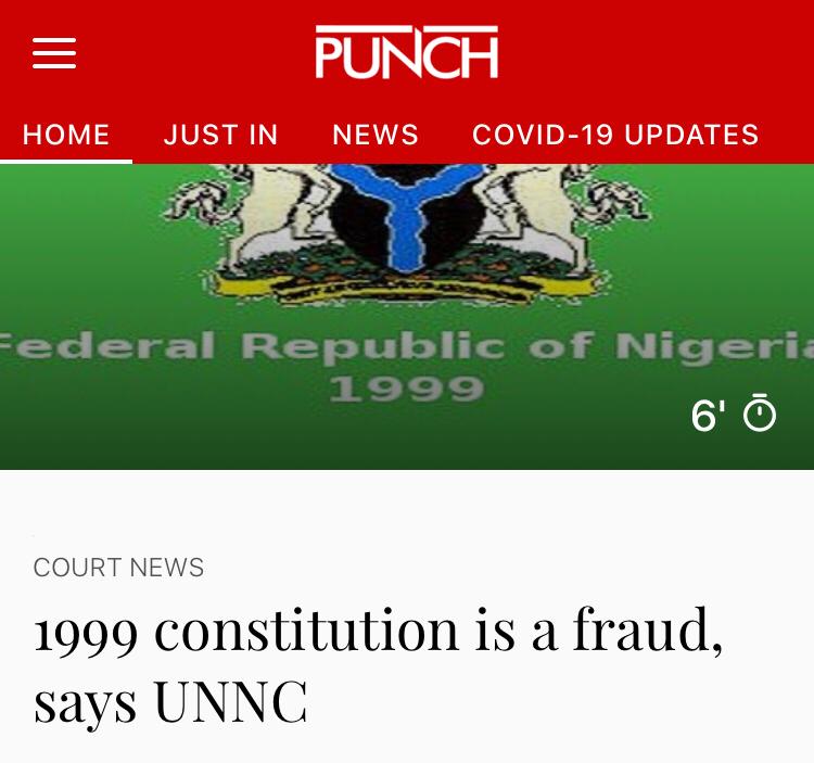 MaziNnamdiKanu's tweet image. #Niggaeria was founded on FOUR Constitutions - Federal, Eastern, Western &amp;amp; Northern Constitutions. So, Niggaeria was NEVER meant to be ONE for obvious reasons. In 1999 Fulani created only ONE Constitution geared to making Nigeria a #Fulani Islamic State.

#Biafrans reject it