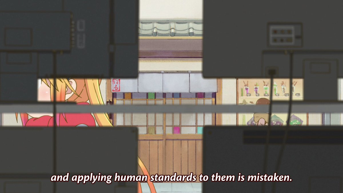 Tohru's perception of time differs from a human like Kobayashi because her life expectancy is eons longer. Kobayashi's short lifespan, as a human, might feel long to her, but Tohru, as a dragon, feels sadness at the thought of what she perceives as a short life for Kobayashi.