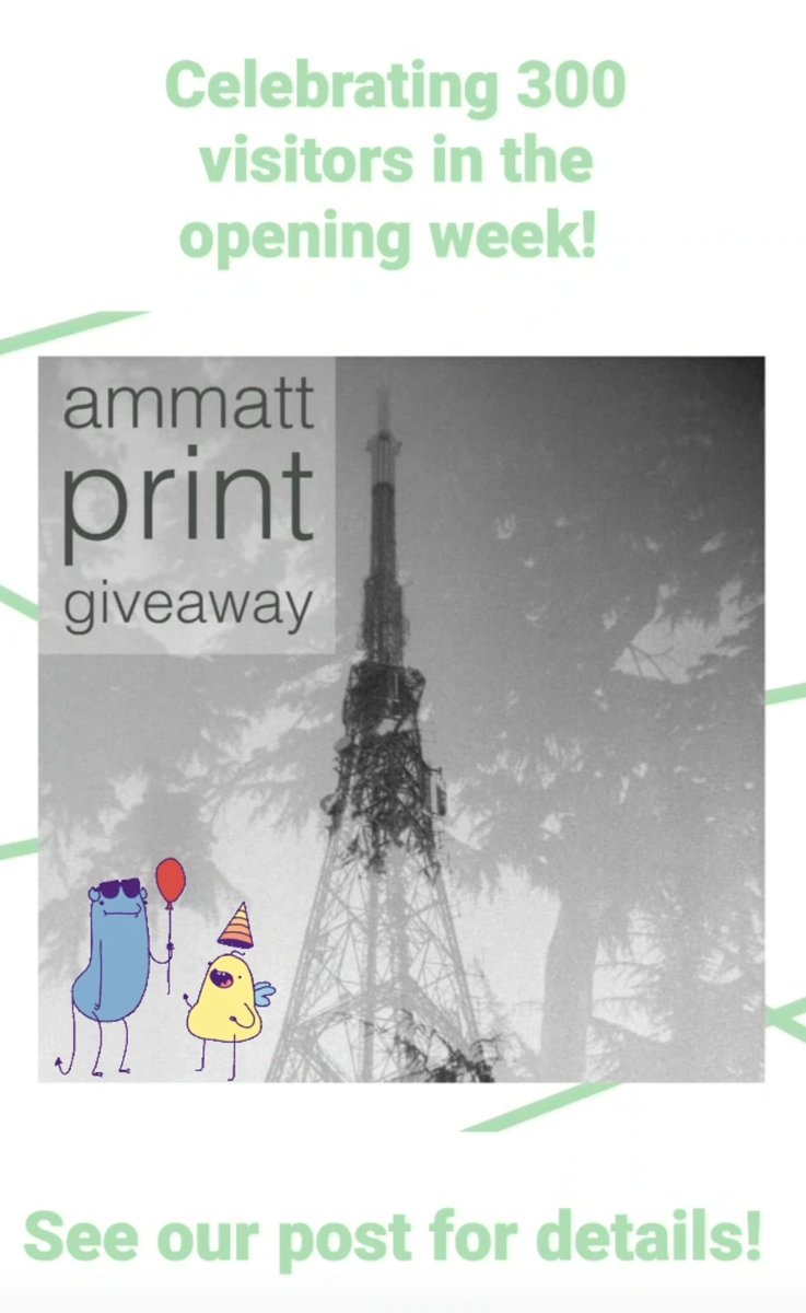 Print giveaway, to celebrate 300 visitors to Crystal Palace Virtual Exhibition in the first week, visit instagram.com/ammattphoto