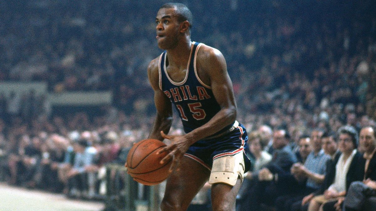 1968 All Star MVP - Hal Greer.1968 All Star Game Stats: 21pts, 3rbd, 3ast. 100 FG%, 71.4 FT%.Greer was one of the leading guards of his era, making the All Star Game 10 times and compiling 7 All NBA 2nd Team nods. Greer is the 76er's all-time leading scorer.