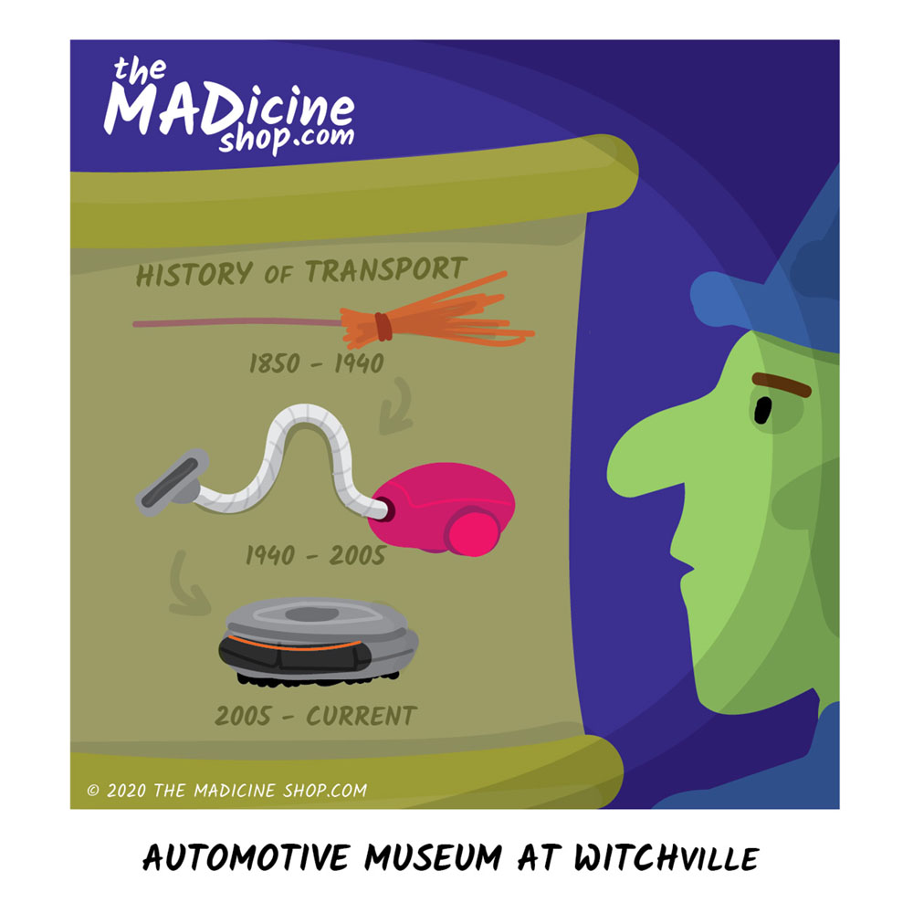 What do a #witch and the #SelfDrivingCars have in common? 😉

#jokes #toons #comicstrip #sundaycomics #webcomics #funny #comicstrip #webcomic #laugh #funny #TheBestMedicine #madeinSingapore themadicineshop.com