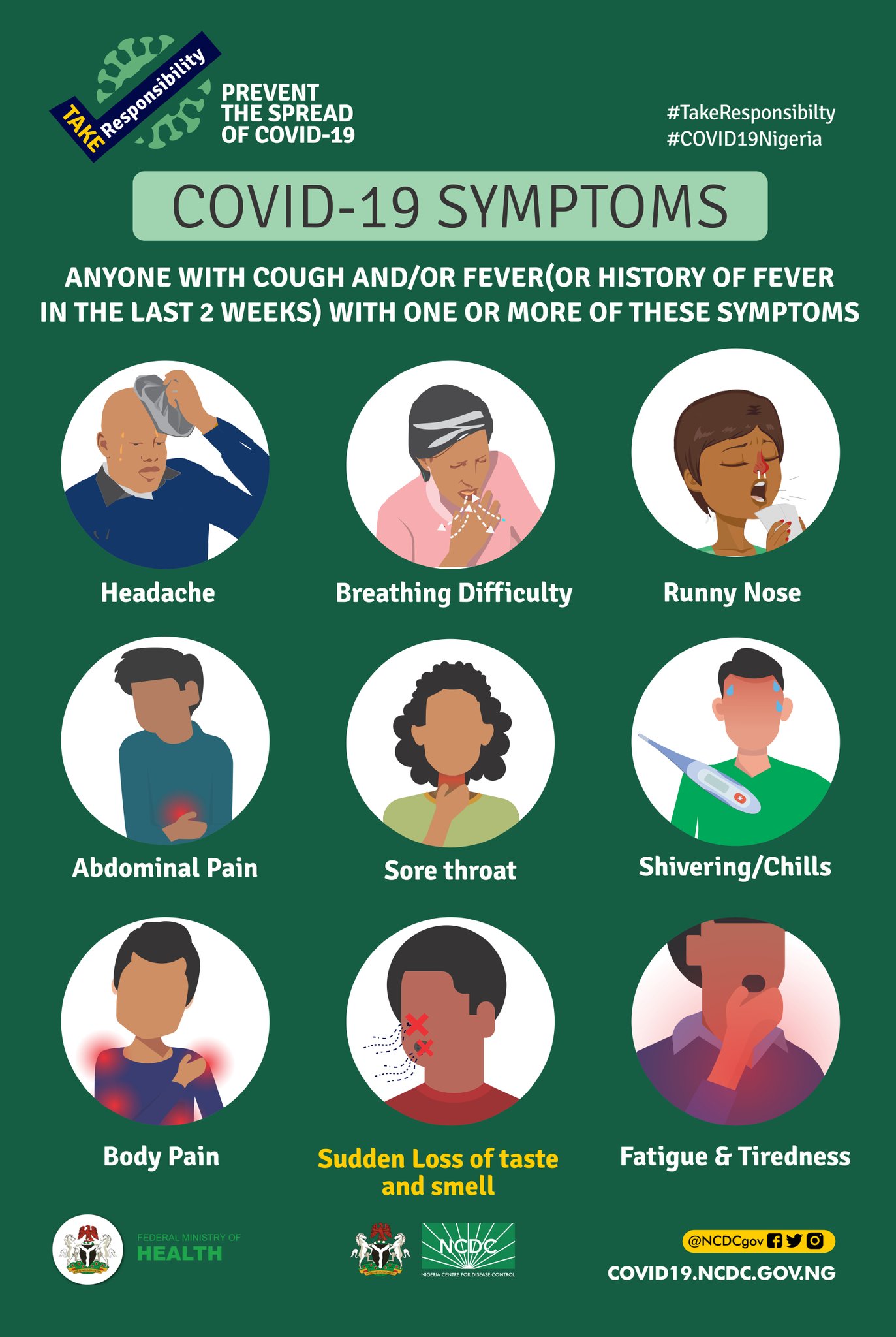 Ncdc On Twitter A Sudden Loss Of Taste Smell With Fever Headache Or Runny Nose May Be Covid19 Please Do Not Ignore These Symptoms Call Your State Hotline Immediately To Arrange Ncdc On Twitter A Sudden Loss Of Taste Smell With Fever Headache Or Runny Nose May Be Covid19 Please Do Not Ignore These Symptoms Call Your State Hotline Immediately To Arrange