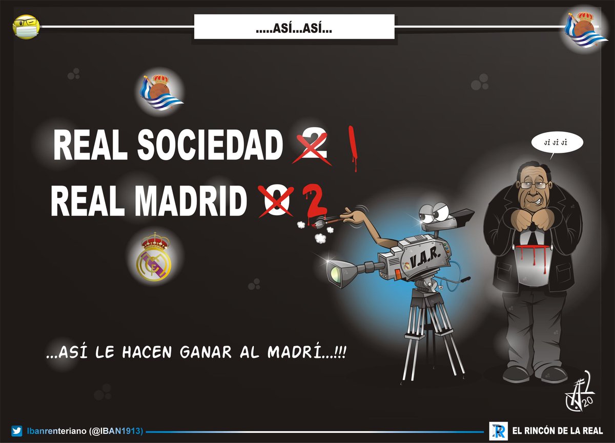 IBAN1913's tweet photo. La Vińeta de la semana @rincondelareal @LaLiga
 
Así así...

...le hicieron ganar al Madrí.

#laligadepandereta https://t.co/YOZBt65PeA