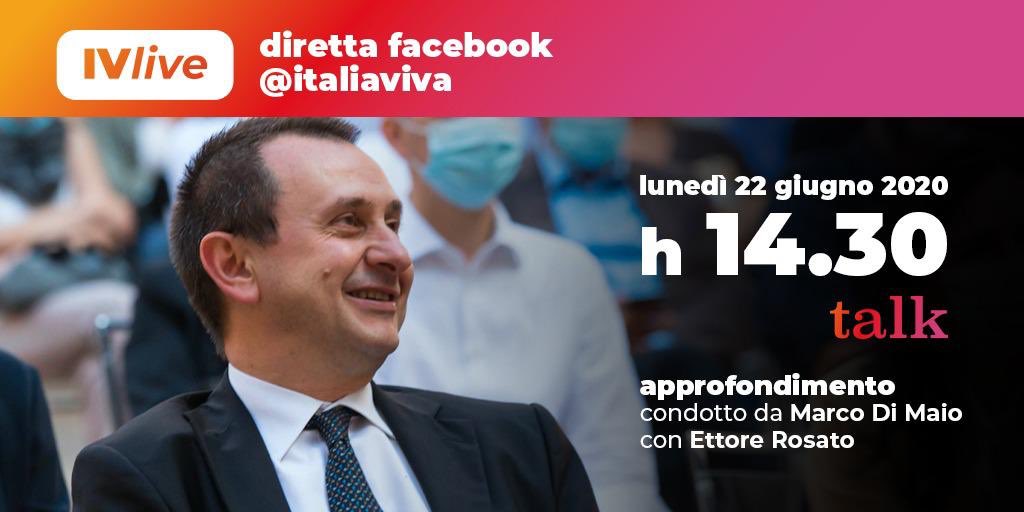 Ettore_Rosato's tweet photo. Alle 14.30 sarò ospite di @marcodimaio a #IVLive talk, a tra poco! https://t.co/dvTSMklRBZ