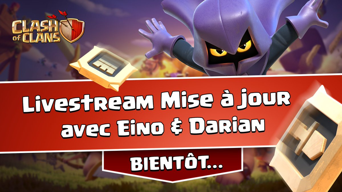 La mise à jour estivale de Clash of Clans est arrivée! Rejoignez-nous pour un livestream spécial supplémentaire pendant la maintenance ⏩ youtu.be/iRjN6aK0LXw

Nous discuterons de la nouvelle troupe, la chasseuse de têtes, ainsi que des deux nouvelles super troupes! ☠️🔥🐉