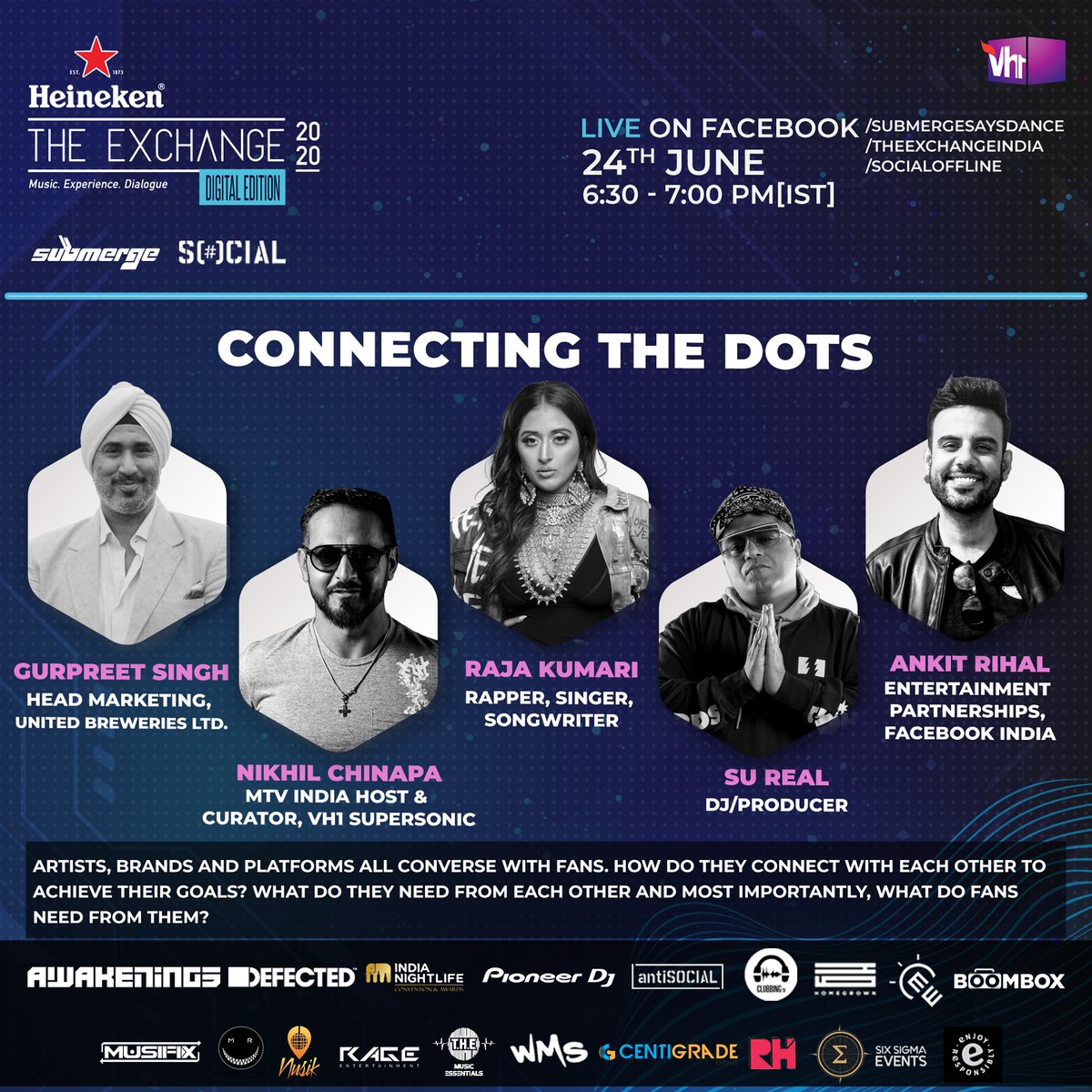 This star studded panel helps connect the dots between fans, artists, brands and social media platforms.

Watch it all fall into place on Day 1 of #TheExchange!

<a href="/Heineken/">Heineken</a> <a href="/SocialOffline/">SOCIAL</a> @Vh1India
