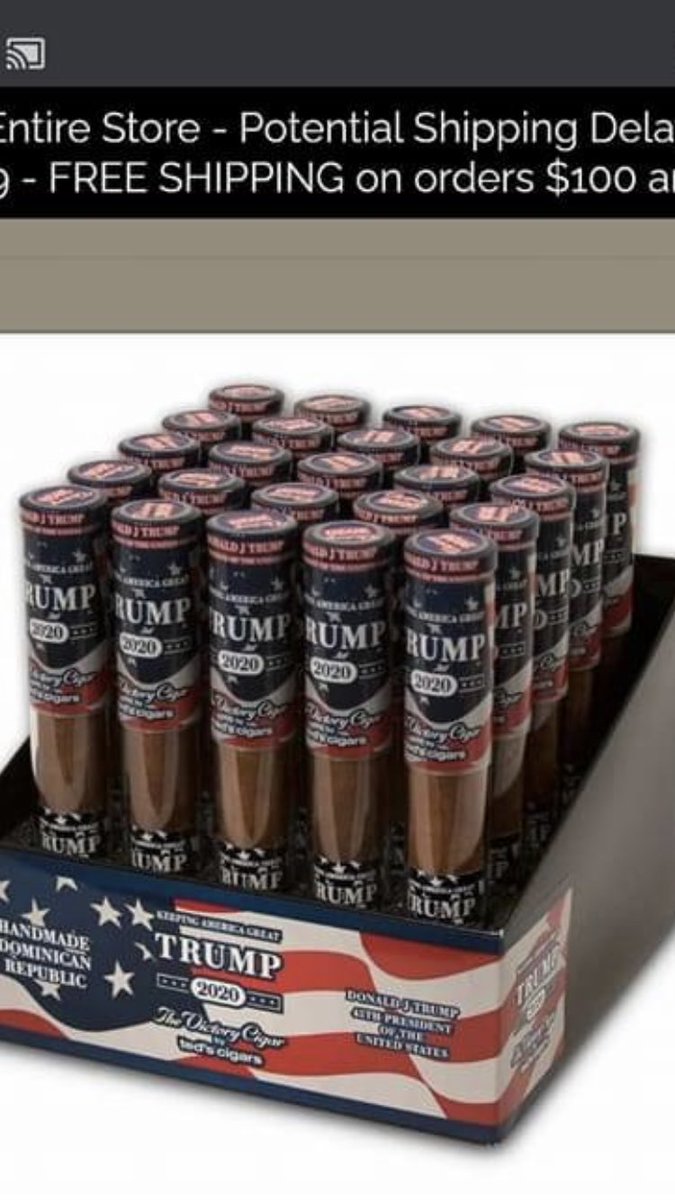 royce59's tweet photo. The trump 2020 victory cigar. https://t.co/YPddCp9u3A