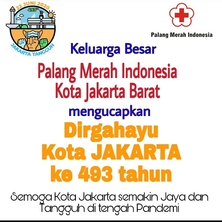 Dirgahayu DKI Jakarta ke 493. Semoga DKI Jakarta bisa segera pulih seperti sebelum pandemi Covid-19.

#hutjakarta
#hutjakarta493 
#JakartaTangguh