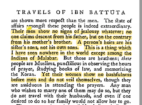 Returning from China he visited Kawlam (Malabar) and didn;t returned to Delhi for 'fear' known to him.He continued his journey westwards thereafter. One of very interesting mention about EGYPT.15/n
