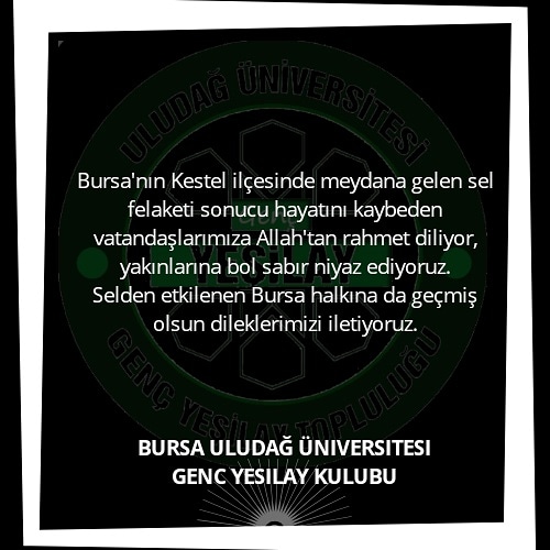 Bursa ilimize bağlı Kestel ilçemizde meydana gelen sel felaketi nedeniyle hayatlarını kaybeden vatandaşlarımızin yakınlarına Allah bol sabırlar versin inşallah 🙏🏽
#Dudaklı #Bursa #uludaguniversitesi 
#SelFelaketi
<a href="/gencyesilayci/">Genç Yeşilay</a> 
<a href="/BursaValiligi/">T.C. Bursa Valiliği</a>