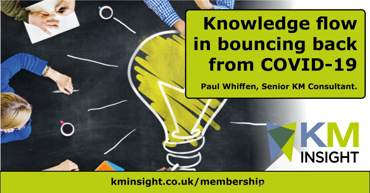 Amongst other things, strategic KM improves performance, mitigates risk, strengthens corporate memory and raises staff morale.

But how do we retain #KM #principles while adapting to the current climate? 

Paul Whiffen explores >> bit.ly/311VoAE

#COVID19
