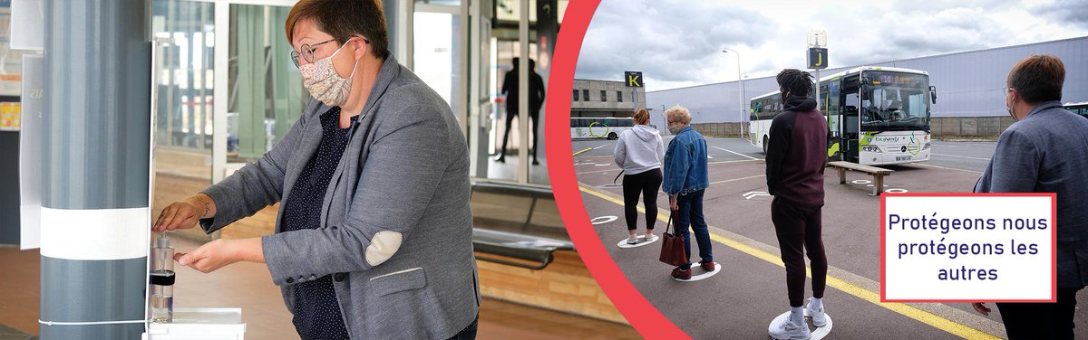 BusVerts's tweet photo. Plusieurs mesures sanitaires ont été mises en place : 
- Mise à disposition de gel hydroalcoolique dans nos agences
- Port du #masque obligatoire à bord des véhicules et dans les agences
- Respect de la #distanciation sociale 
#RegionNormandie #Nomad #LignesRegionales https://t.co/dgWiZgKfbo