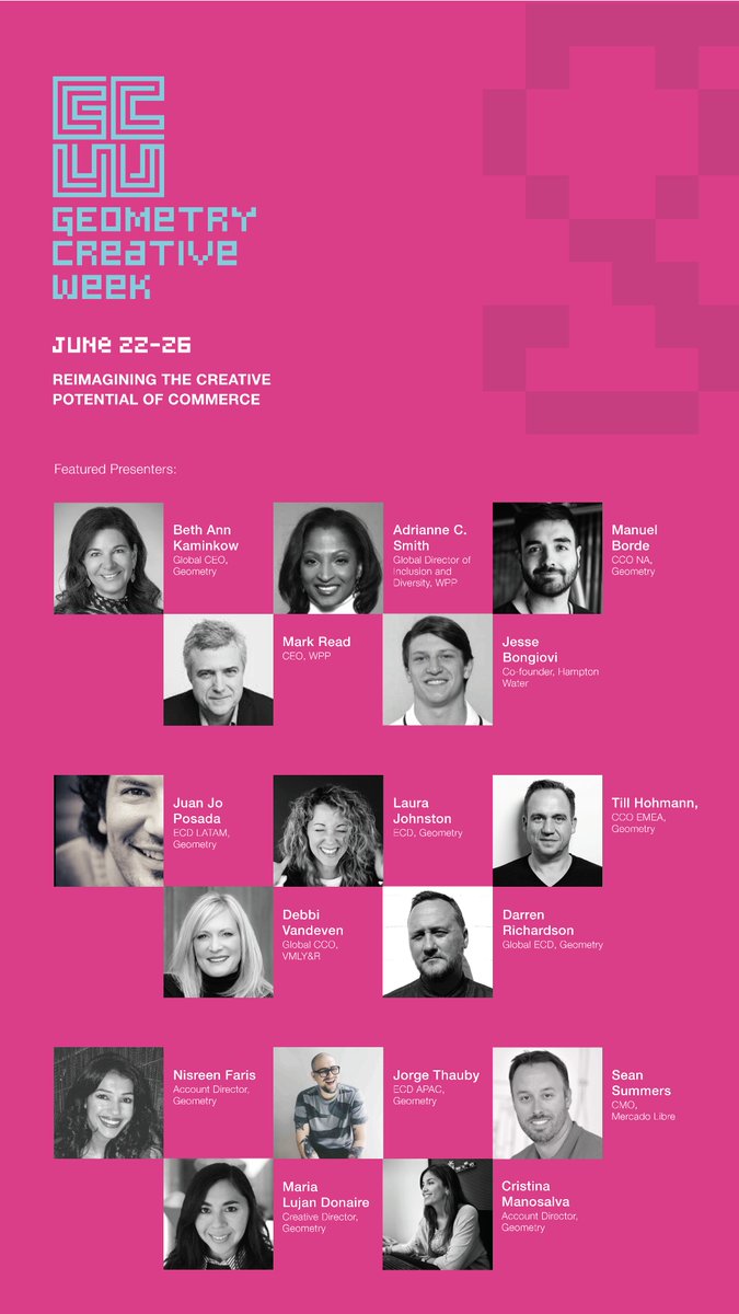 playfool's tweet photo. Geometry Creative Week kicks off in 3 hours with @readmark & @BAKroadwarrior , Don't miss the great line up.
Full weeks Program here: https://t.co/9vjsNcE7i1
#GeometryCreativeWeek #CreativeCommerce #Innovation #creativity @WPP @GeometryGlobal https://t.co/PRvS2pMCtX