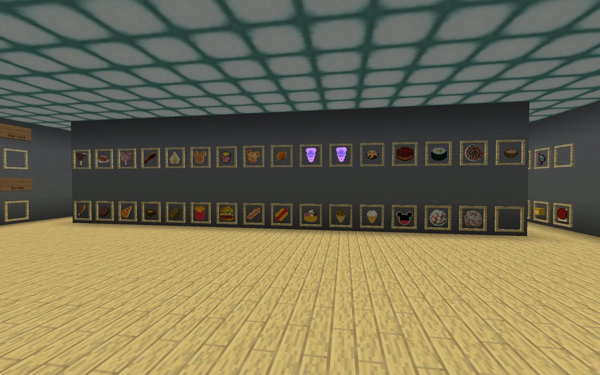 We created a texture pack to allow us to create things like Cap’s shield, fairy wings, etc as well as change the paintings, foods, and standard items into things we could put in shops and restaurants.