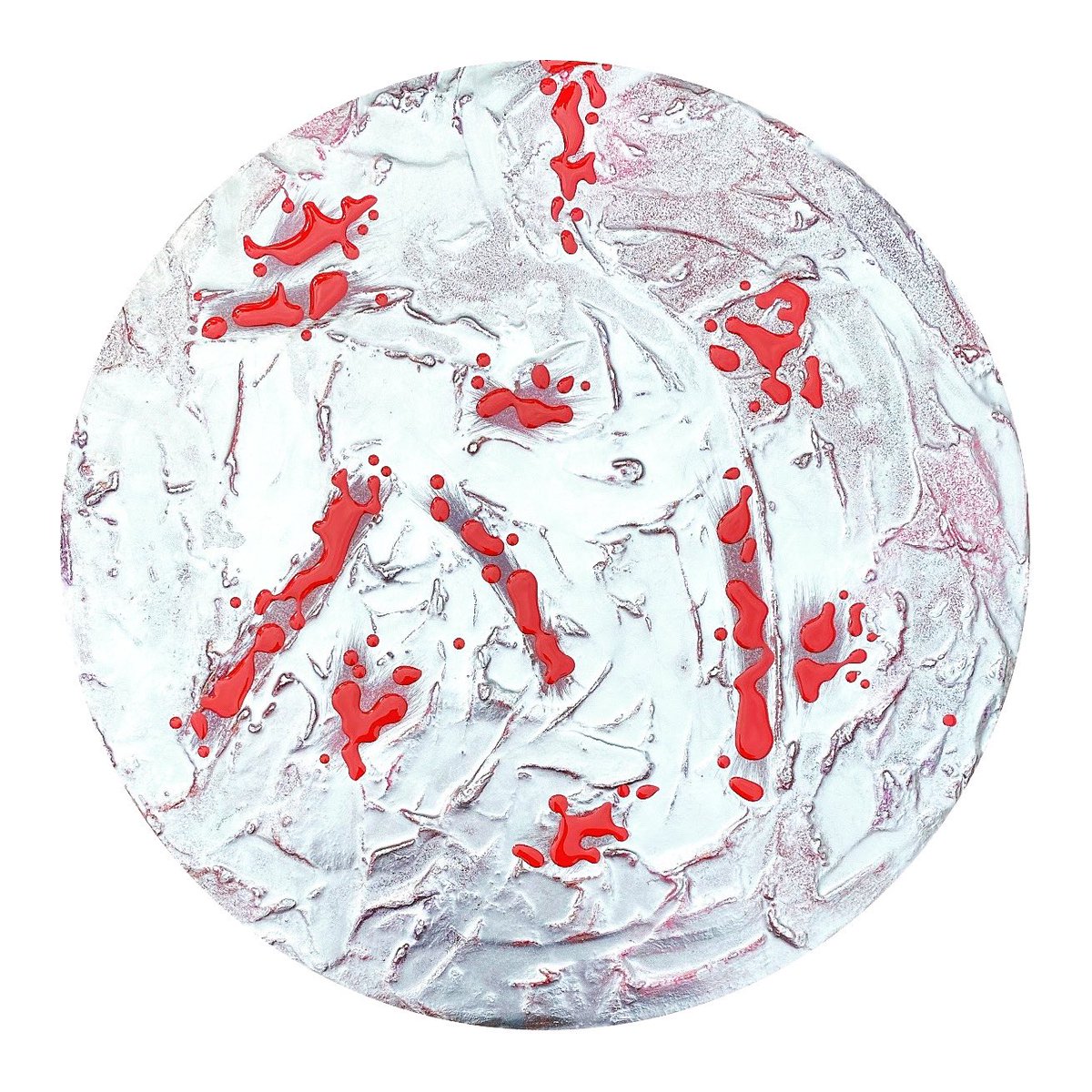 StefWillArt's tweet photo. ‘Auspitz’. Abstracted representation of #psoriasis. #Auspitz sign is the appearance of pinpoint bleeding when psoriasis scales are scratched off. This occurs because of a thinning of the epidermis overlying the tips of the dermal papillae with dilated blood vessels. #dermatology https://t.co/yjQR5Q9Ni8