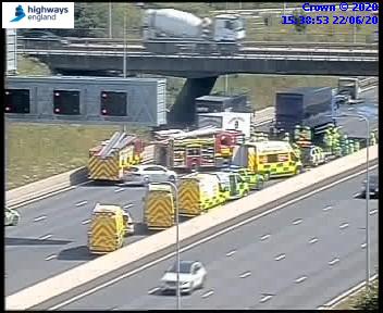 SERIOUS ACCIDENT M1 south bound junc 24. Long delays