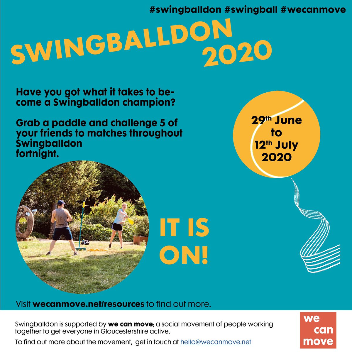 Get ready for #swingballdon 2020! It is on! #wecanmove #swingball