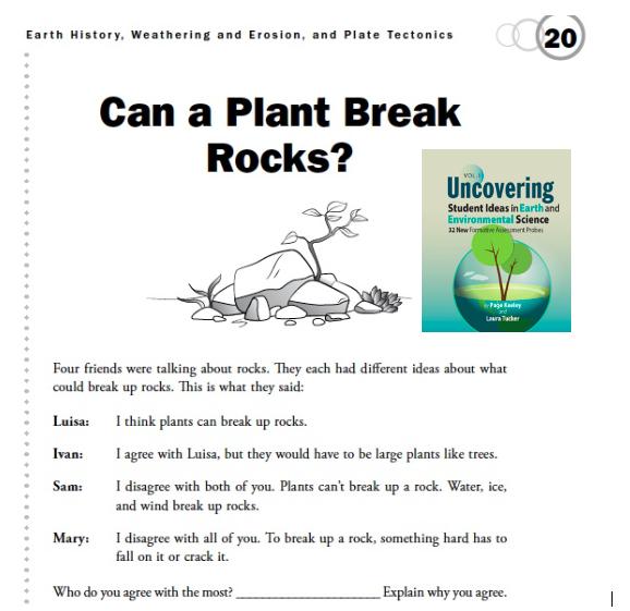 K-5: Check out this NSTA Daily Do nsta.org/lesson-plan/ho… Instead of starting w the How ?, consider starting w the "Can a Plant Break Rocks?" probe which then leads into the "How". Start summer investigations w a USI probe! #NSTA #NGSS #elemchat #SciEd