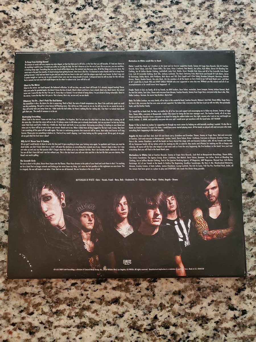 ghstinthamirror's tweet photo. One of my most favorite pieces to collect that means world to me, When Love Met Destruction by Motionless in White on Vinyl, this record is one of my main inspirations https://t.co/oNBSlJRFUO