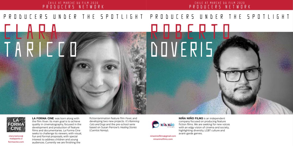 This year's "Producers Under the Spotlight" at #MarcheduFilm <a href="/mdf_cannes/">Marché du Film</a> includes this 5 talented producers. More information here: cinemachile.cl/en/espanol-pel… <a href="/prochile/">ProChile</a>
