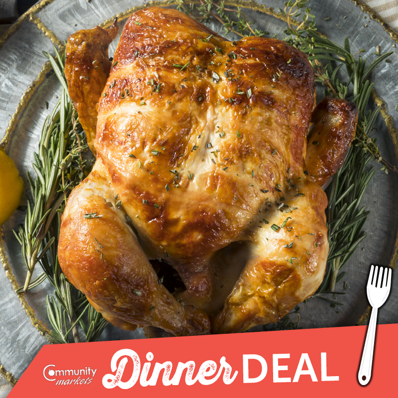 What's For Dinner? 🤔 Rotisserie Chicken!

✅ Rotisserie Chicken $5.99/ea
✅ Bi-Color Sweet Corn 5/$2
✅ Deli Fresh Broccoli Bacon Toss $5.49/lb.
*pricing valid through June 24th