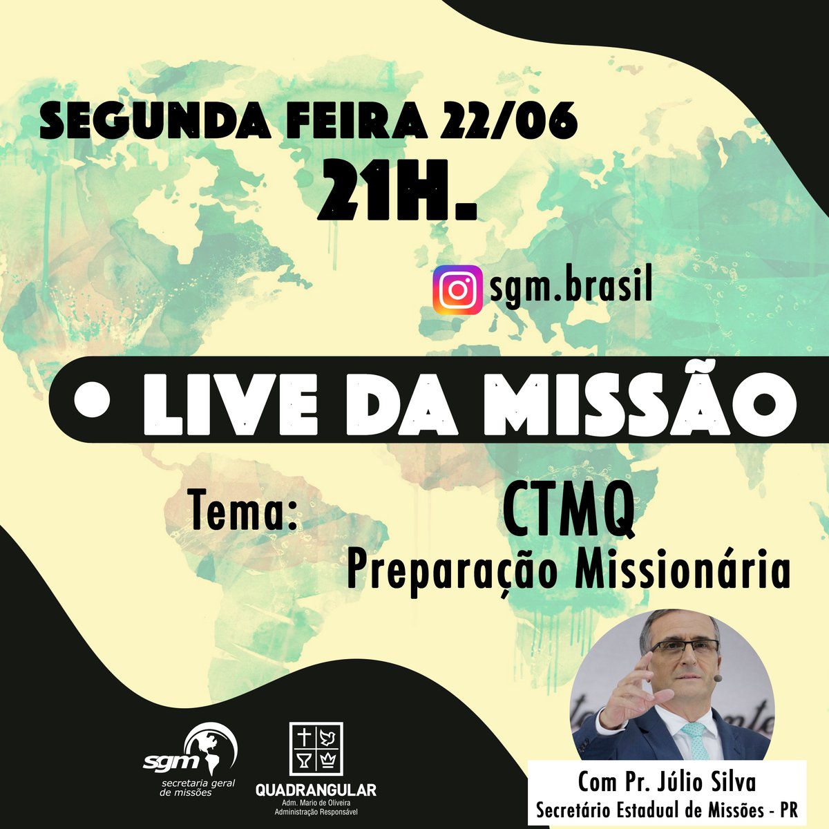 SGMBrasil's tweet photo. LIVE DA MISSÃO

Nessa segunda vamos ter um tempo incrível de compartilhar sobre a importância da preparação missionária e você também vai ter a oportunidade de aprender a tirar suas dúvidas sobre os nosso CTMQ.

convidado: PR. Julio Silva Diretor do CTMQ-PR e secretário da SEM-PR https://t.co/OLy7UX6W3E