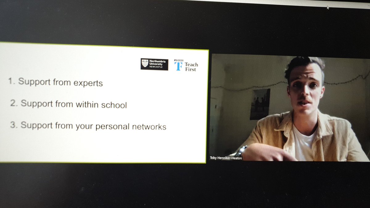 Davison__Emily's tweet image. @TeachFirst @TeachFirstNE great advice for everyone from @tobyhenniker "seek out and use your support networks" at #TFSI2020 and beyond