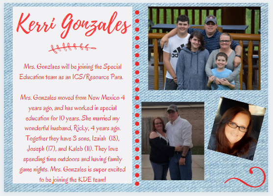 KDEdragons's tweet photo. Please help me welcome Mrs. Gonzales to the KDE family! #KDEPride #DragonStrong https://t.co/CvIQaAThcI
