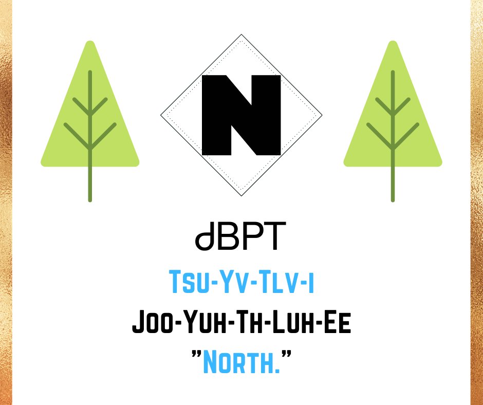 NSUNASC's tweet image. Cherokee Word of the Day:
ᏧᏴᏢᎢ - Tsuyvtlvi - Joo-Yuh-Th-Luh-Ee
"North."