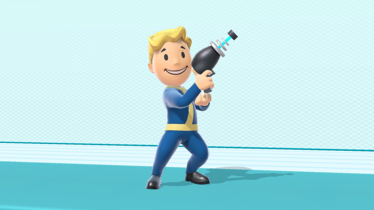 Become S.P.E.C.I.A.L with the Vault Boy Mii Fighter costume, available for purchase on 6/29! #SmashBrosUltimate