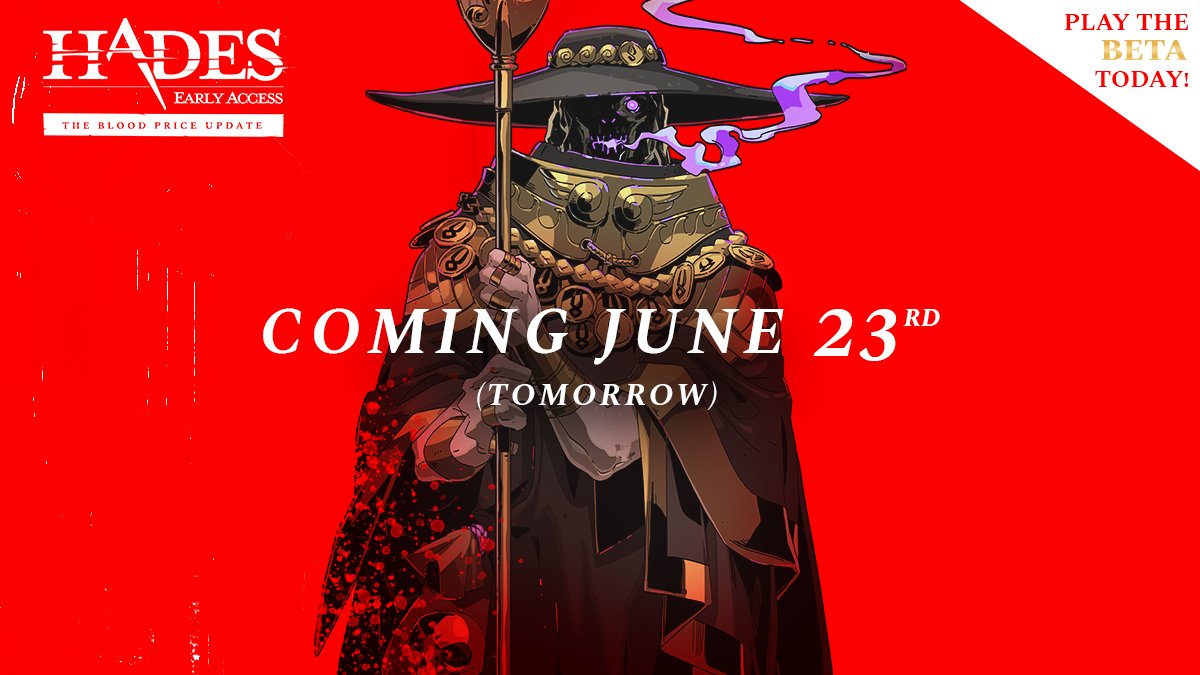 23 июня выйдет очередное обновление для видеоигры Hades