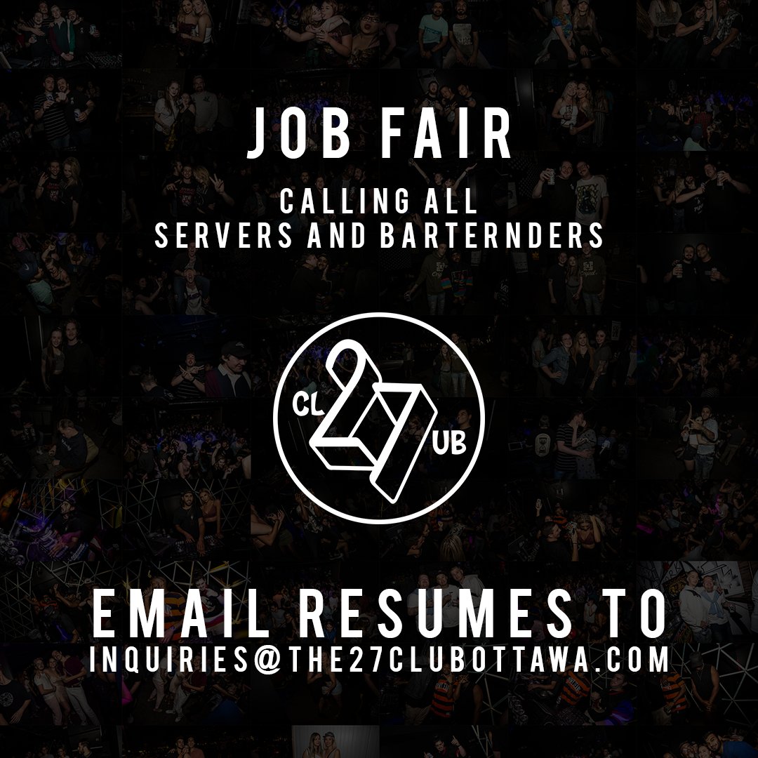 Calling all Servers and Bartenders. We are holding a job fair. Email us!