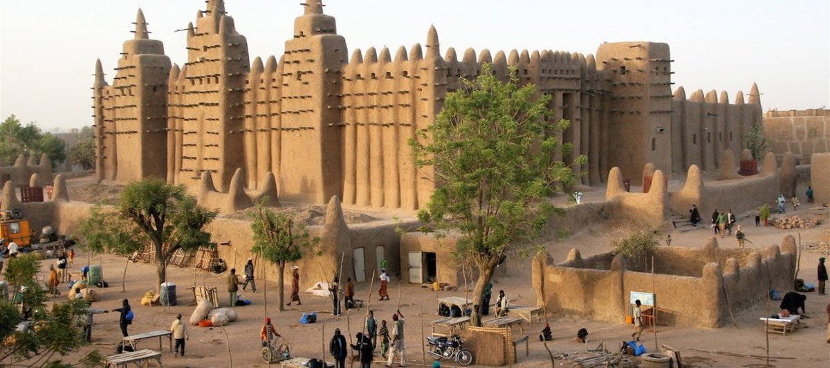 5- Timbuktu.Timbuktu was the largest city in the Mali Empire which existed in what is now the West African nations Mali, Guinea, Guinea-Bissau, Senegal & Gambia. At it's peak in the 14th century, Timbuktu was the wealthiest city in the world & the center for knowledge.