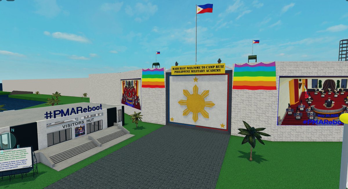 pmarblx's tweet photo. [A1] In line with the Pride month, the Supreme Commander has placed pride flags within some camps of the Academy as support. #PMAReboot https://t.co/qrorqFxDSk