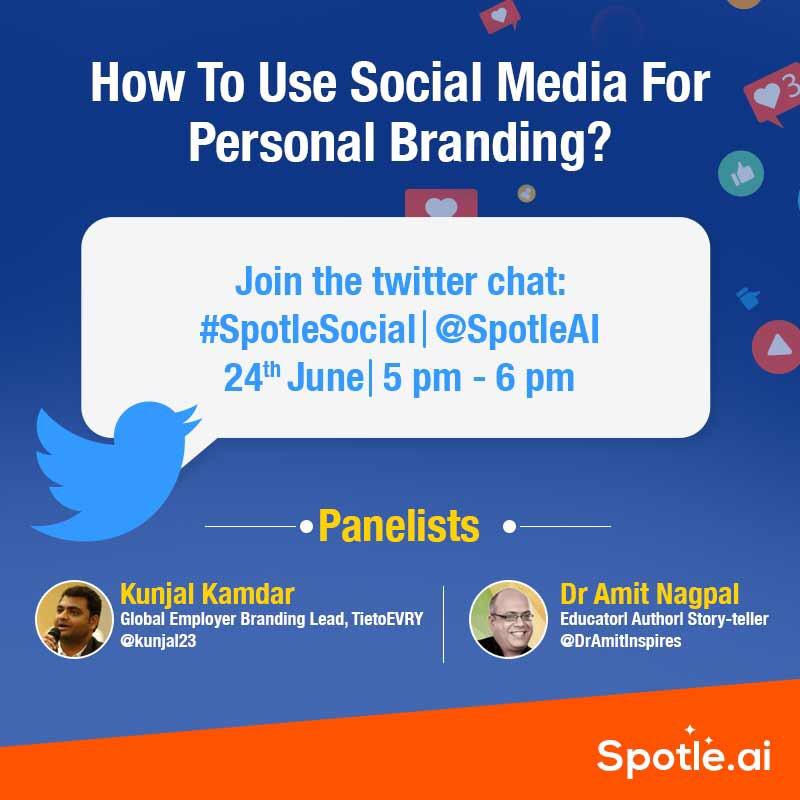 bookswindow1's tweet photo. Join @DrAmitInspires and @kunjal23 as they discuss how to use #socialmedia for #personalbranding 

Dr Amit Nagpal will share how Digital has been magical in his life.

Hosted by @SpotleAI 
#SpotleSocial #brandingpersonal 
#onlinebranding #Digitalismagical 
#storytelling https://t.co/4szmNNXKrR