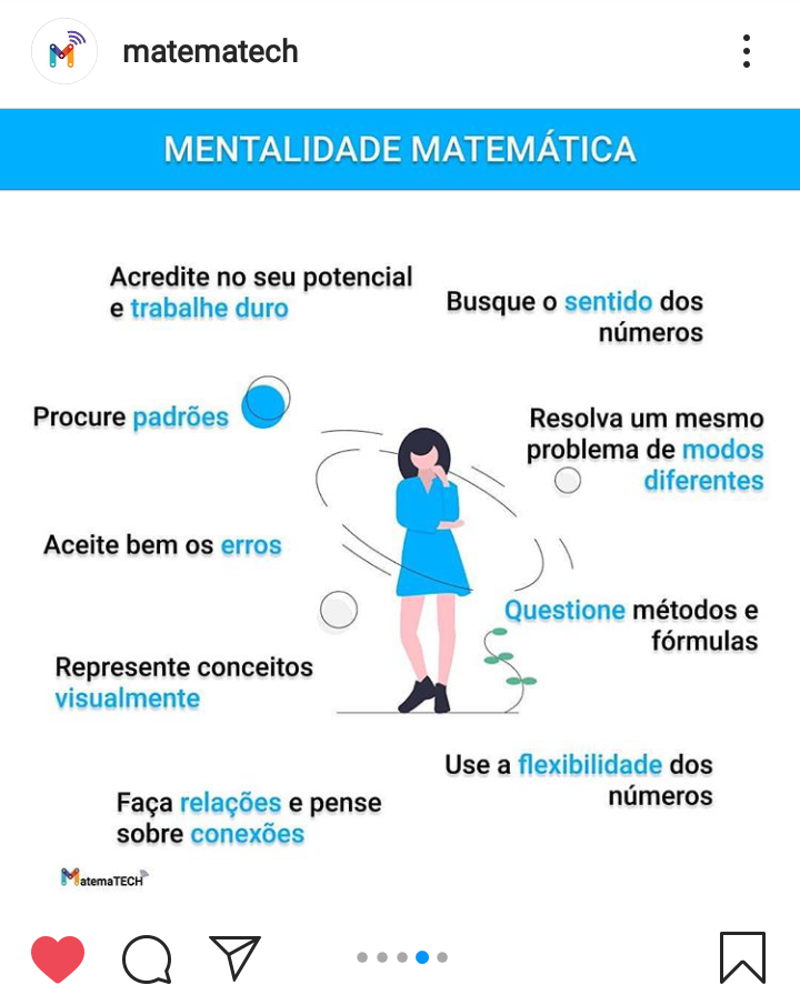 arlainegabriela's tweet photo. Novo post no insta #matematech sobre algumas das principais ideias apresentadas por @joboaler para o desenvolvimento de uma Mentalidade Matemática ✨ #matematica #math #mindset #mathematicalmindsets #ensino #aprendizagem https://t.co/yu7TkZM90s