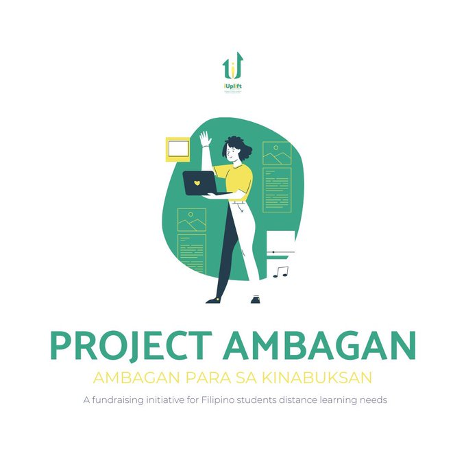 SBU_NursingSC's tweet photo. AMBAGAN TAYO

Bawat ambag, mahalaga.

#ProjectAmbagan is a fundraising initiative for the distance learning needs of students from Brgy. Pag-Asa High School in Camarines Norte and Balanti Elementary School in Rizal.

#iUplift because every Filipino student deserves equal access. https://t.co/KaDuDdPVFw